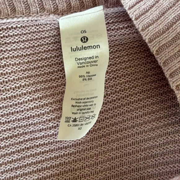 New Lululemon Forward‎ Flow Cape scarf dusty lilac pink OS - Picture 4 of 6